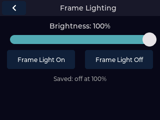 Frame Lighting screen