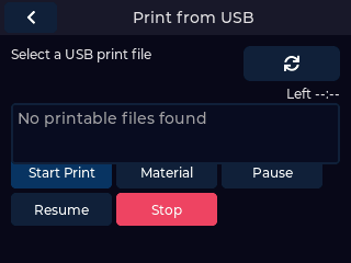 Print from USB screen